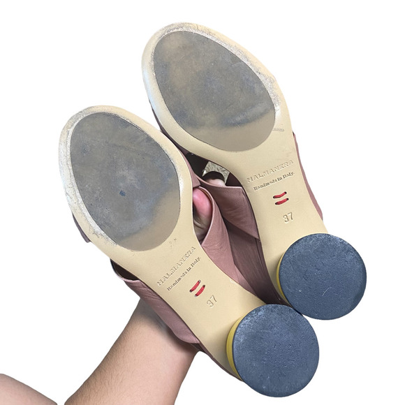 Halmanera pink crisscross yellow pump slingback sz 37 - Picture 8 of 13